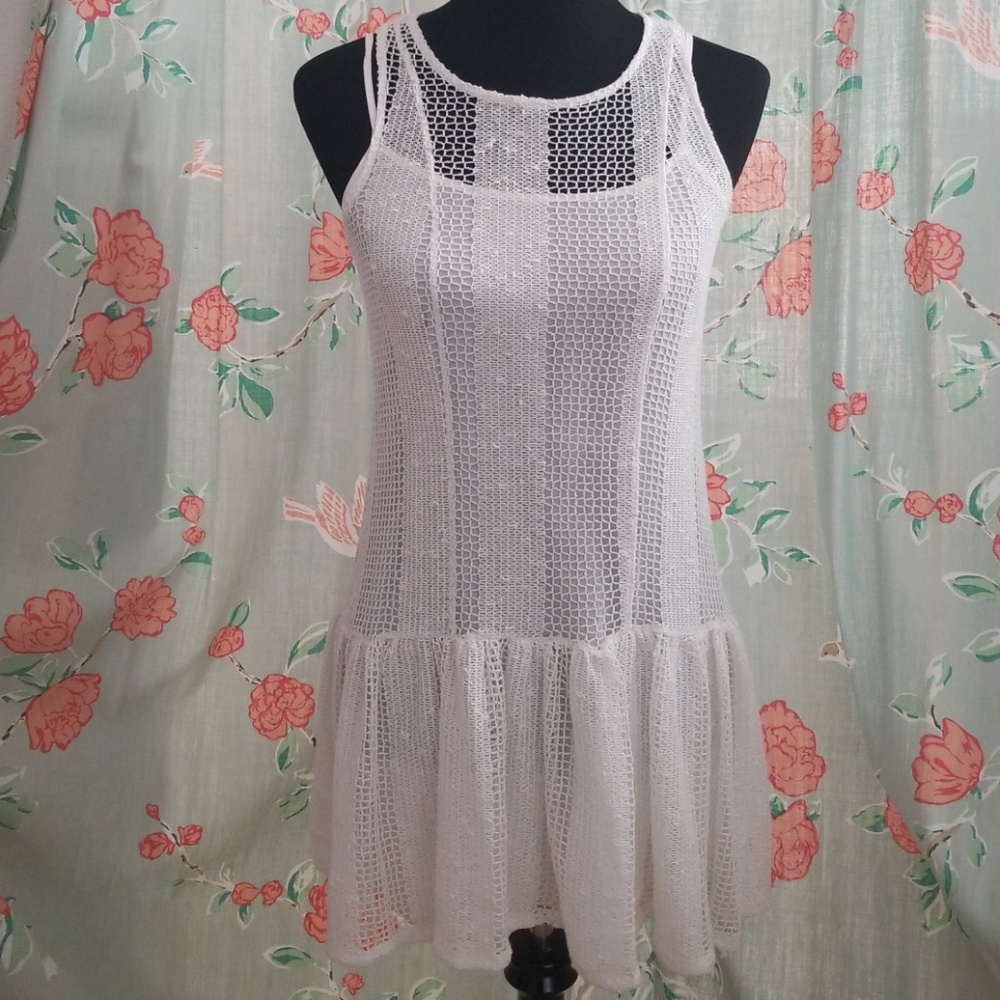 BCBGeneration Women's Sheer Drop-Waist Dress